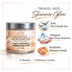 Organic Shimmering Whipped Body Butter 2 oz. Travel Size