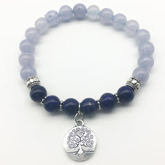 Black Agate Buddha Bead Energy Stone Bracelet