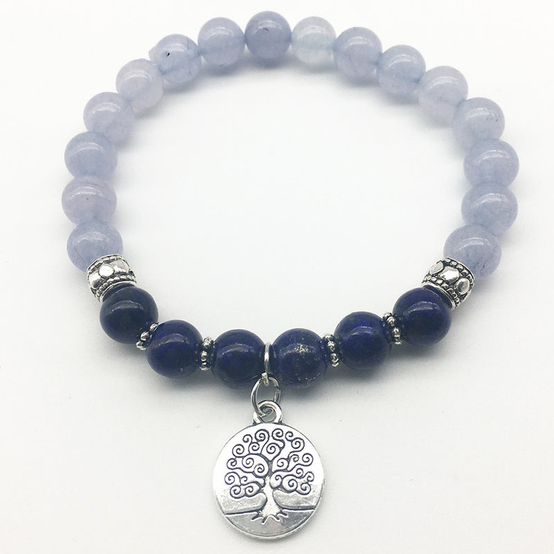 Black Agate Buddha Bead Energy Stone Bracelet